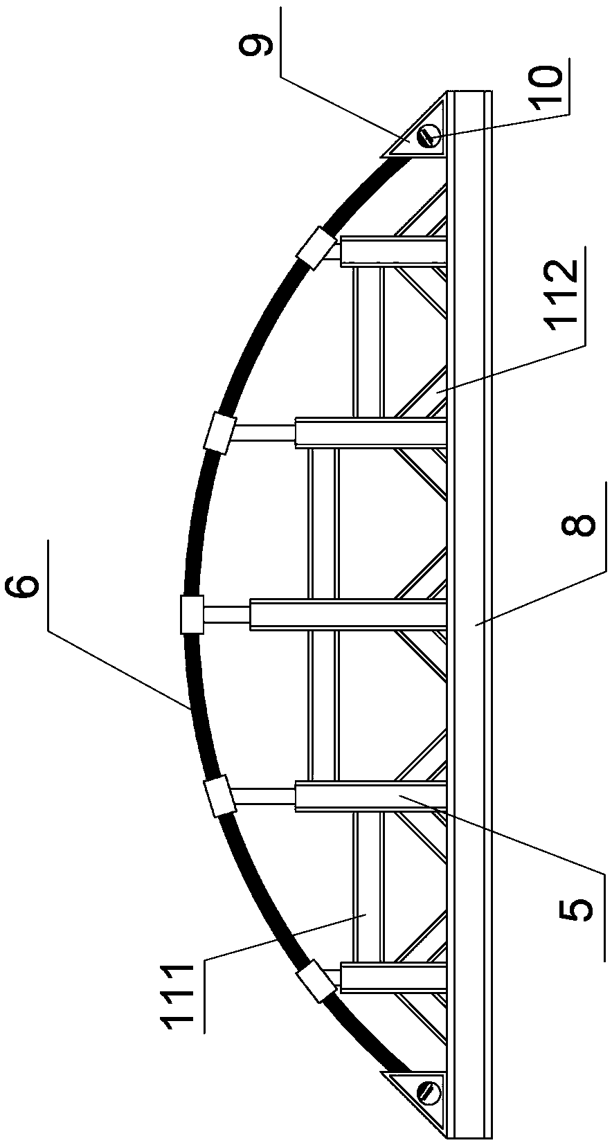 Fish-bellied beam steel strand and supporting beam adjusting base, fish-bellied beam system and construction method