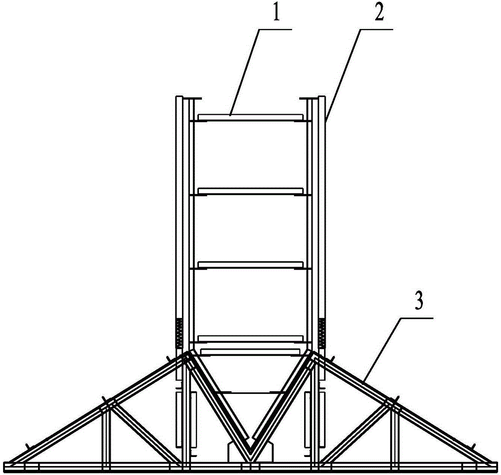 Cofferdam launching method