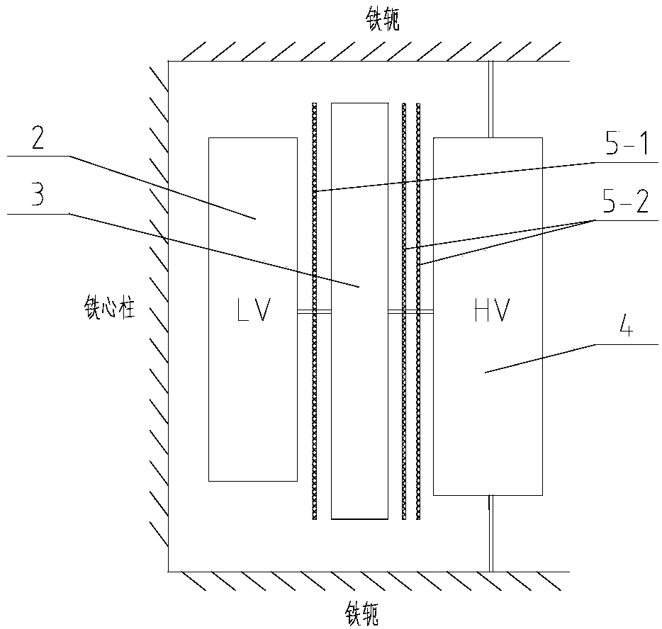 Insulation structure for dry-type transformer