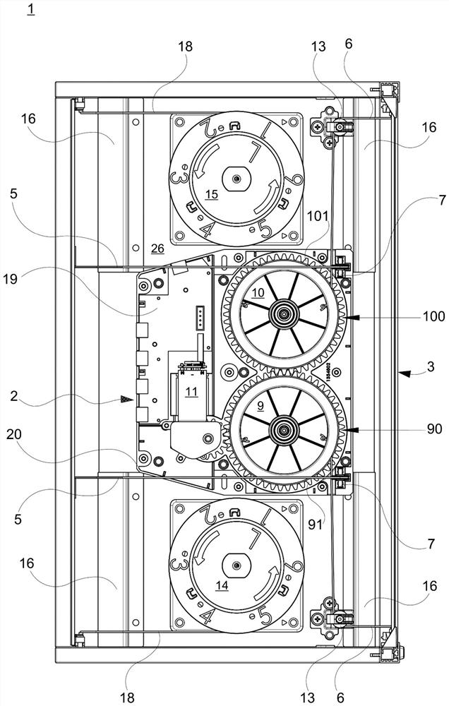 Closing assembly, in particular for furniture of cabinet type