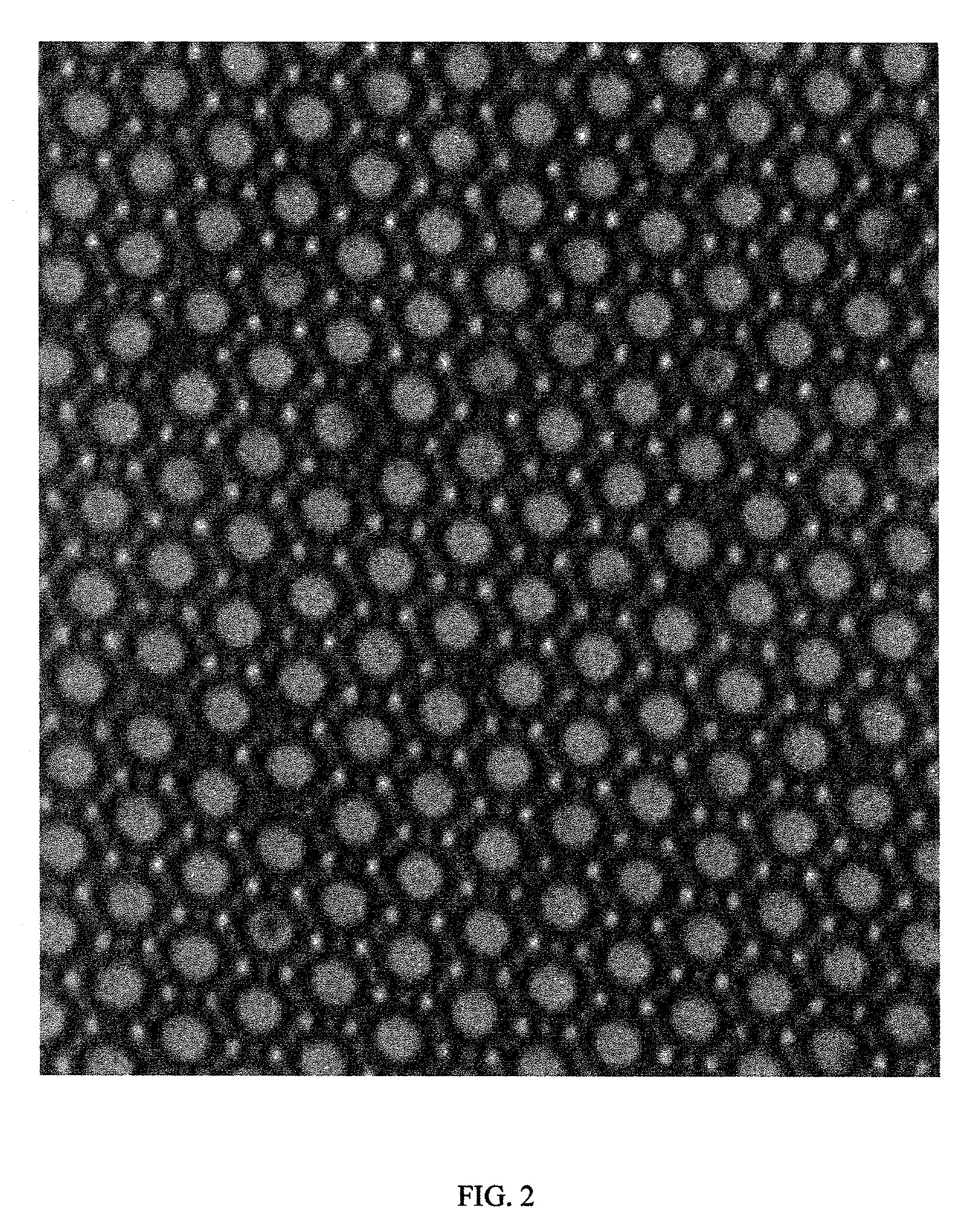 Method of producing quantum-dot powder and film via templating by a 2-d ordered array of air bubbles in a polymer