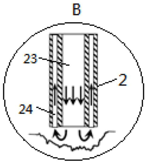 High-speed electric arc processing device and processing method using suck-back electrode