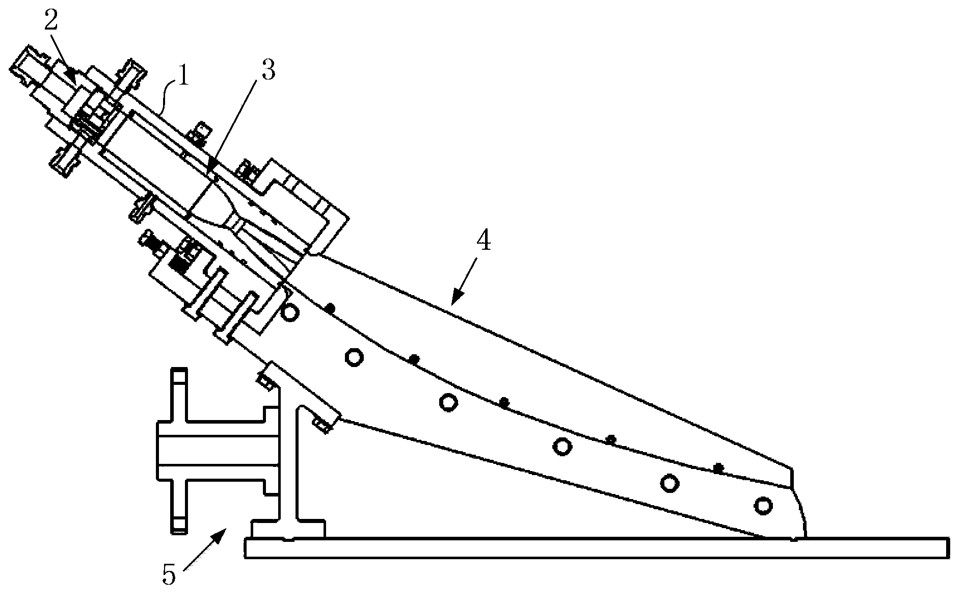 Modularized reusable multiunit circle-to-square compression ratio plug nozzle testing device