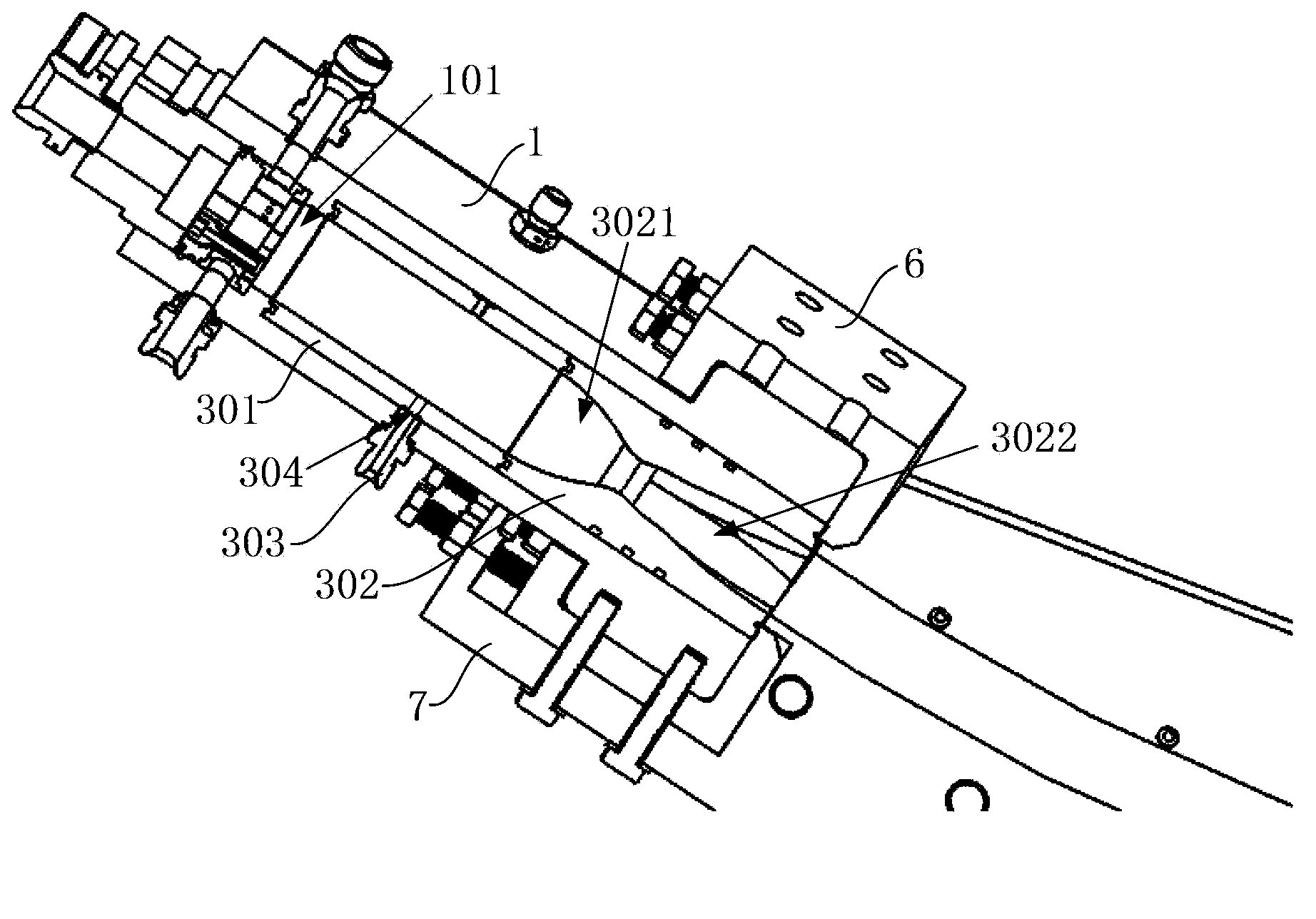 Modularized reusable multiunit circle-to-square compression ratio plug nozzle testing device