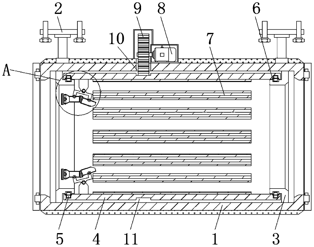 Efficient high-position drying bin