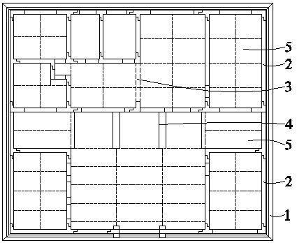 Fully-prefabricated hybrid bearing house and construction method