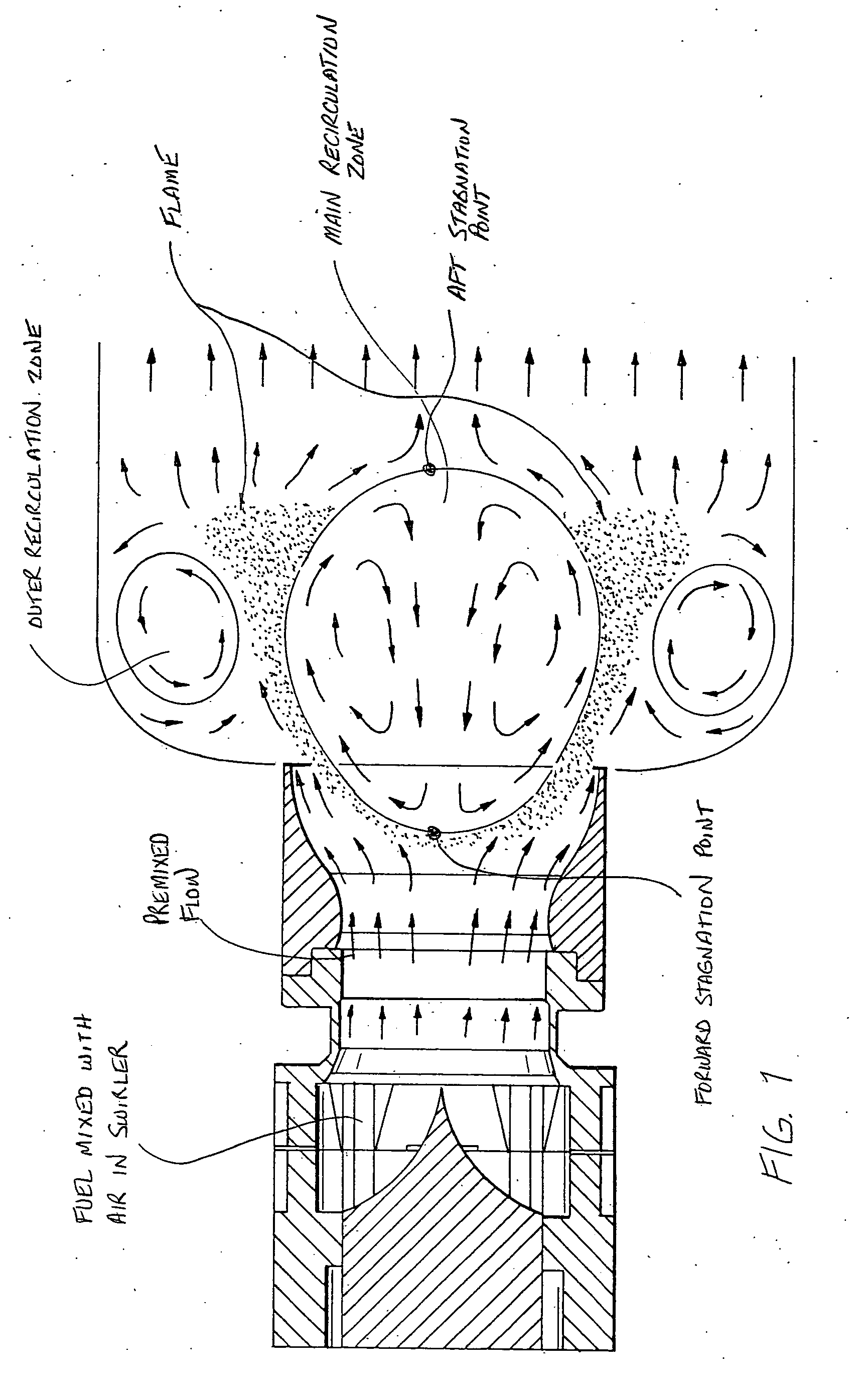 Device for stabilizing combustion in gas turbine engines
