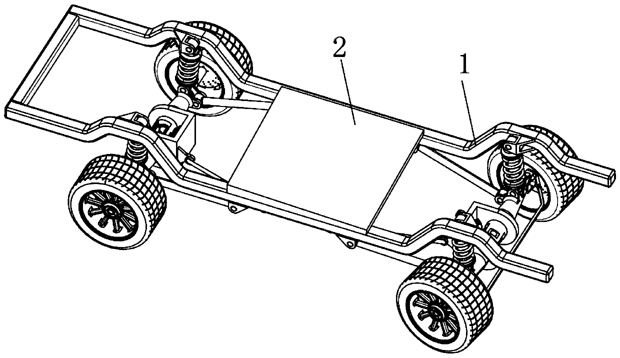 Loading structure of battery box body inside new energy vehicle and capable of reducing resistance