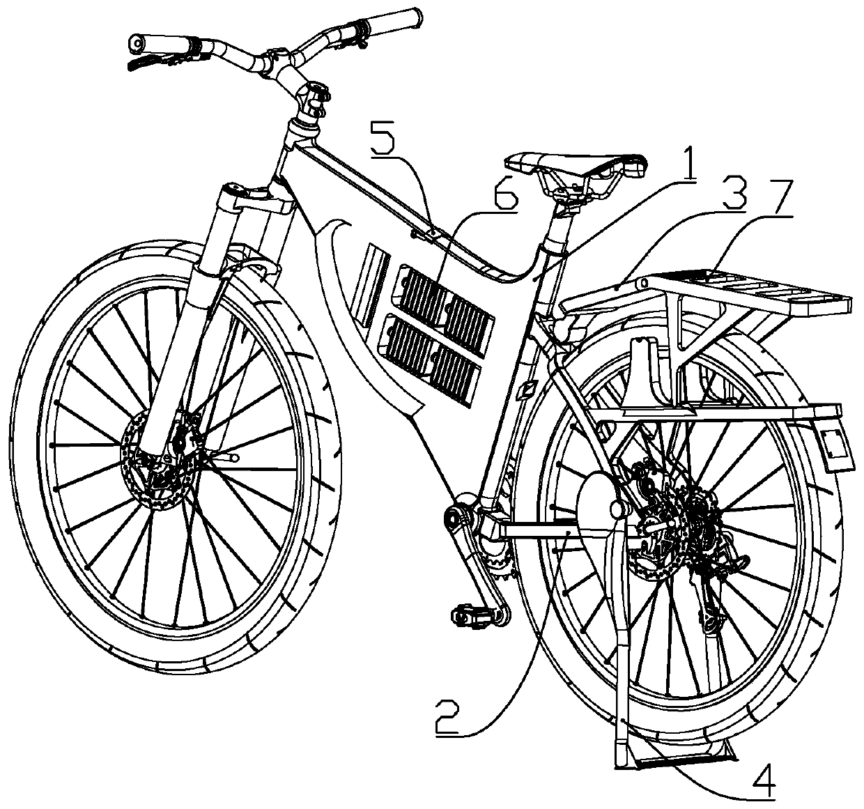 A shared bicycle that simplifies the way of returning the car