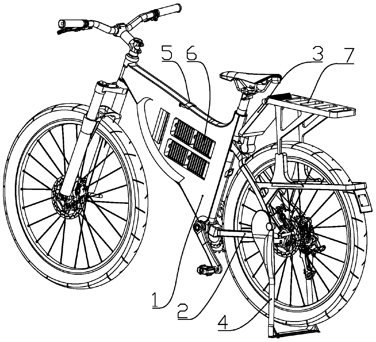 A shared bicycle that simplifies the way of returning the car