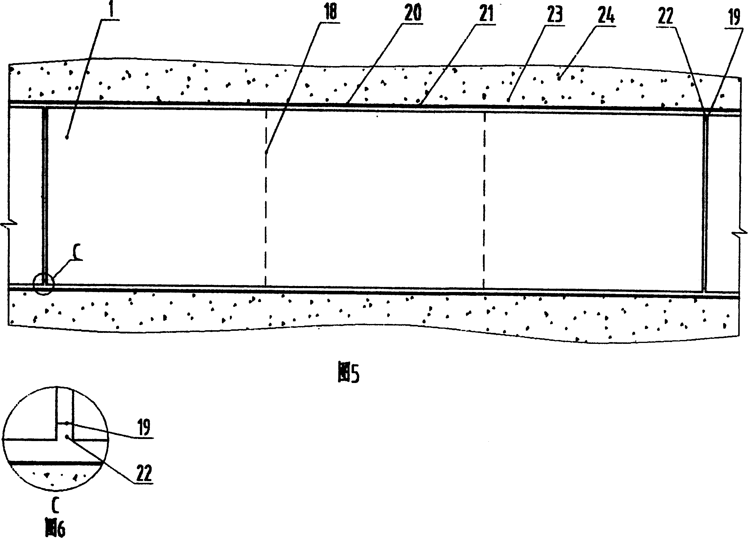 Shock-resistant culvert pipe with large section and circumferential stress and production process thereof