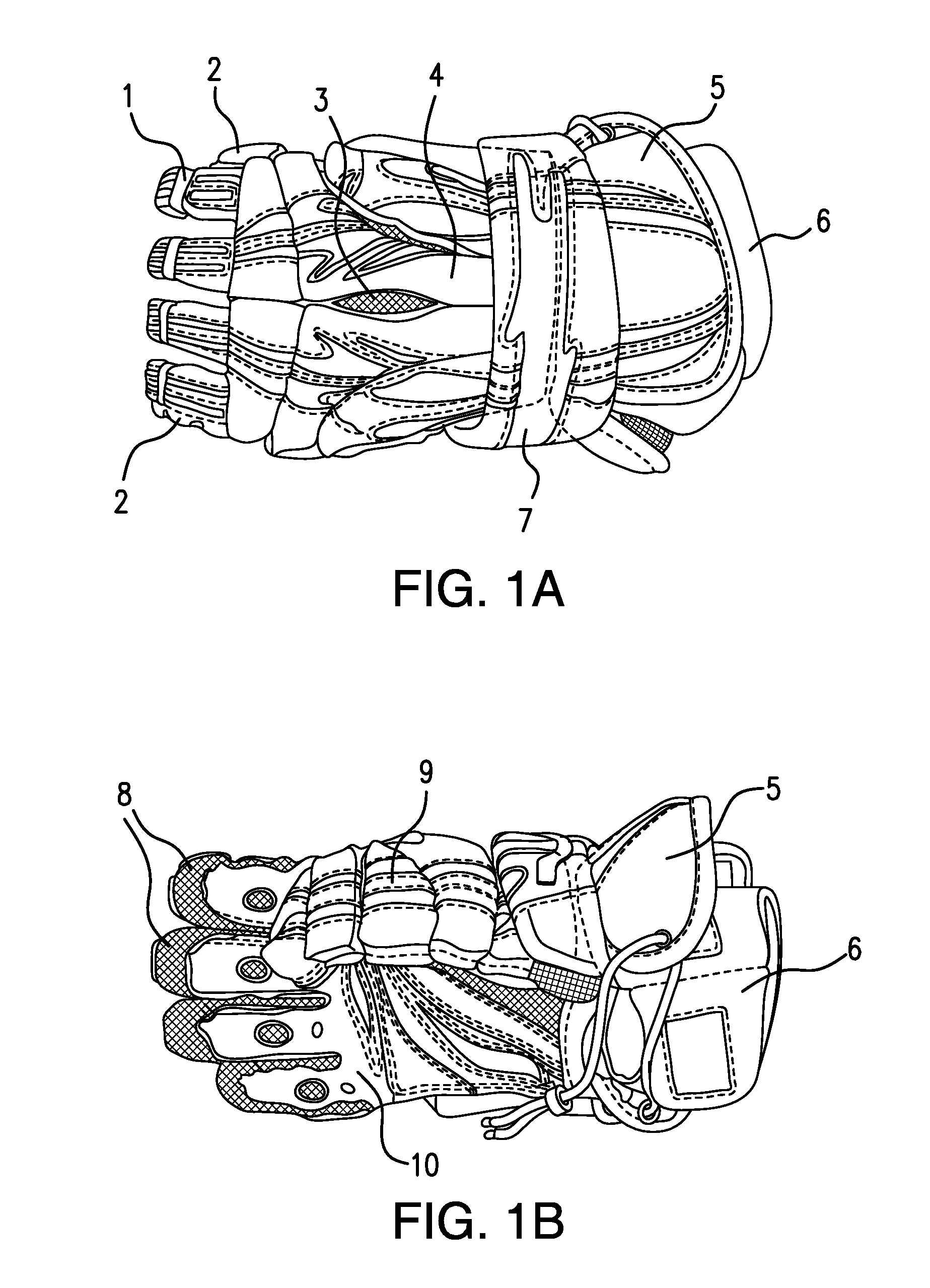 Form-fitting stick sports gloves