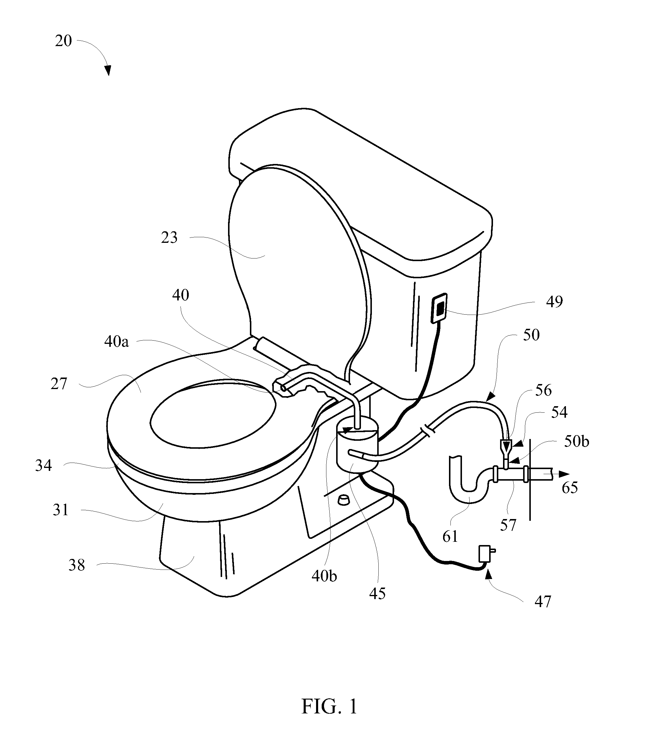 Toilet odor removal system