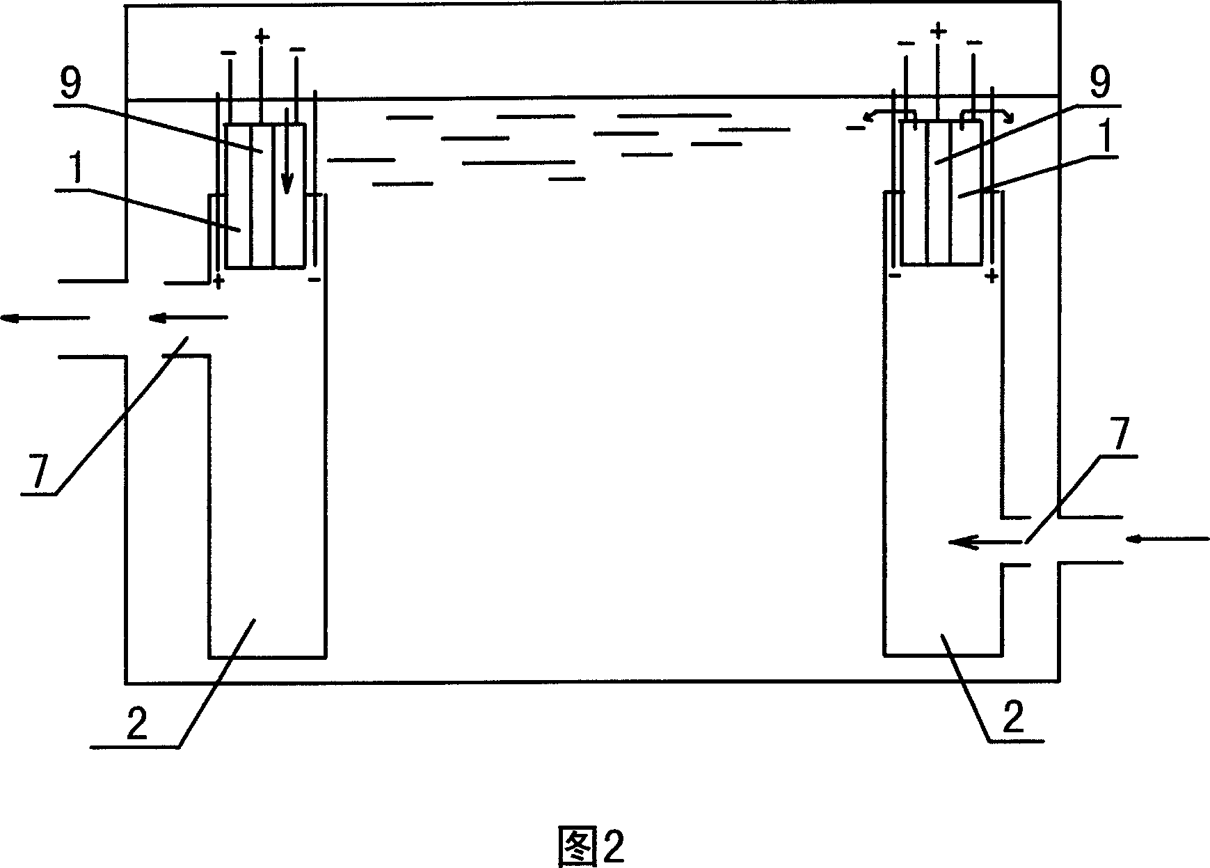Ionic rod water treater in water pool