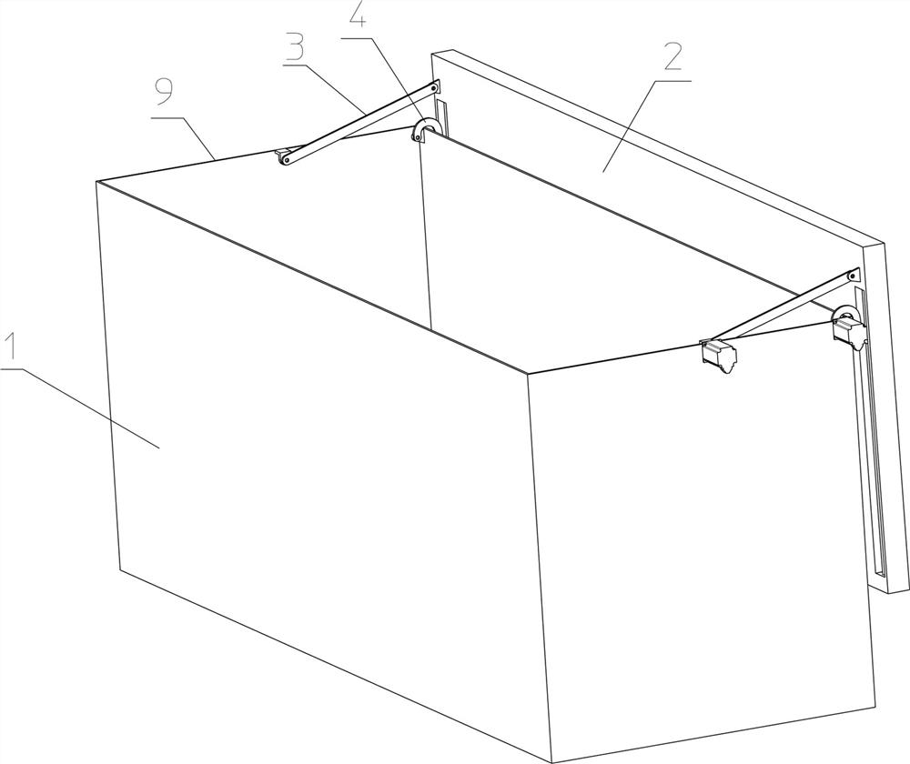 Box cover opening and closing mechanism