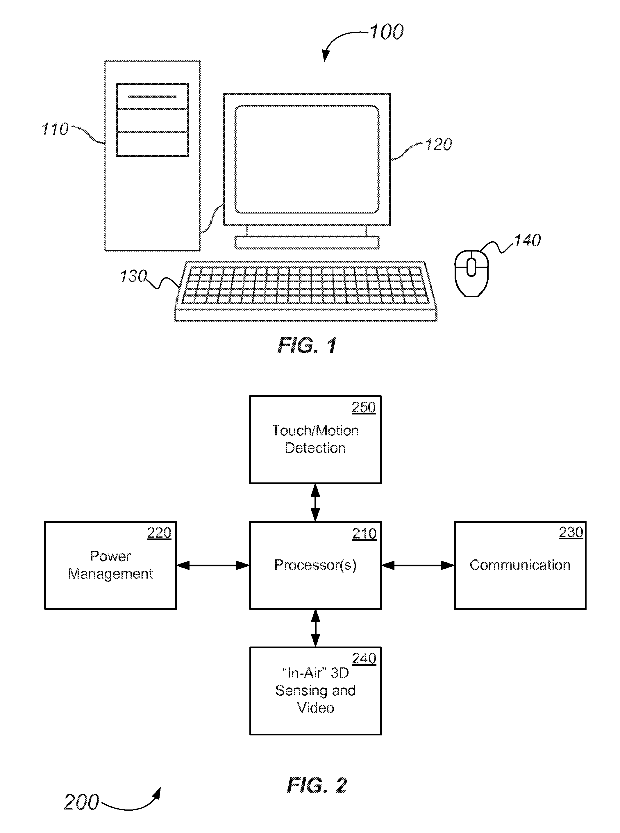 Keyboard with touch sensitive element