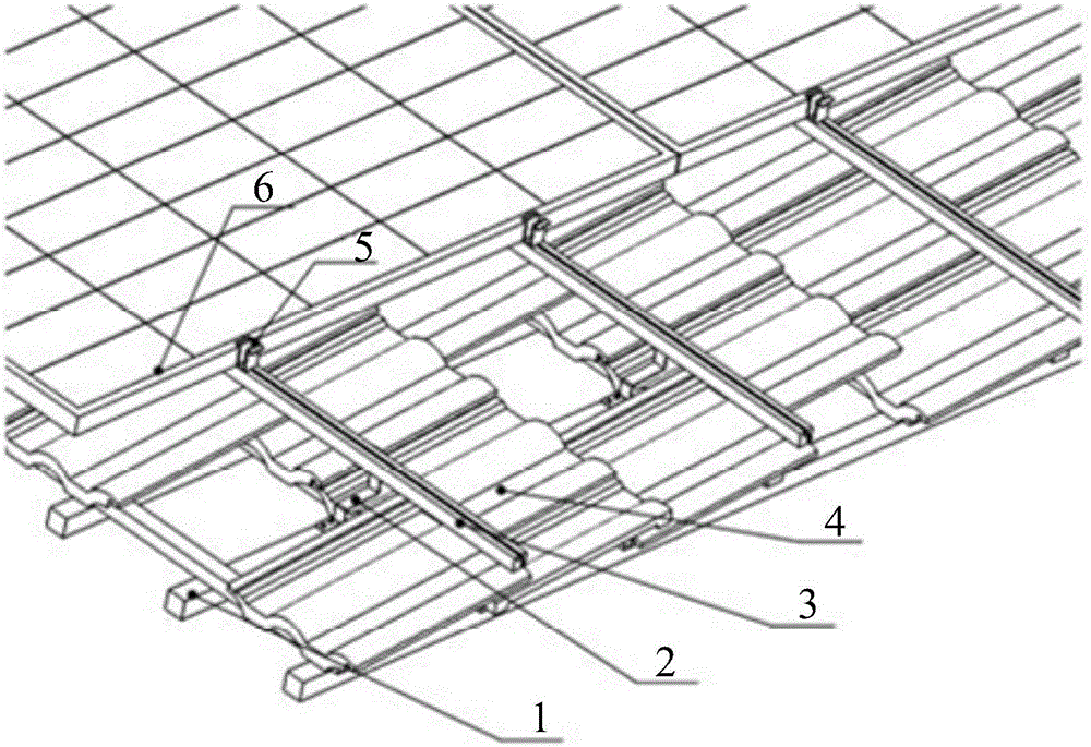 Solar battery assembly mounting seat as well as tile slope roof mounting structure and method thereof