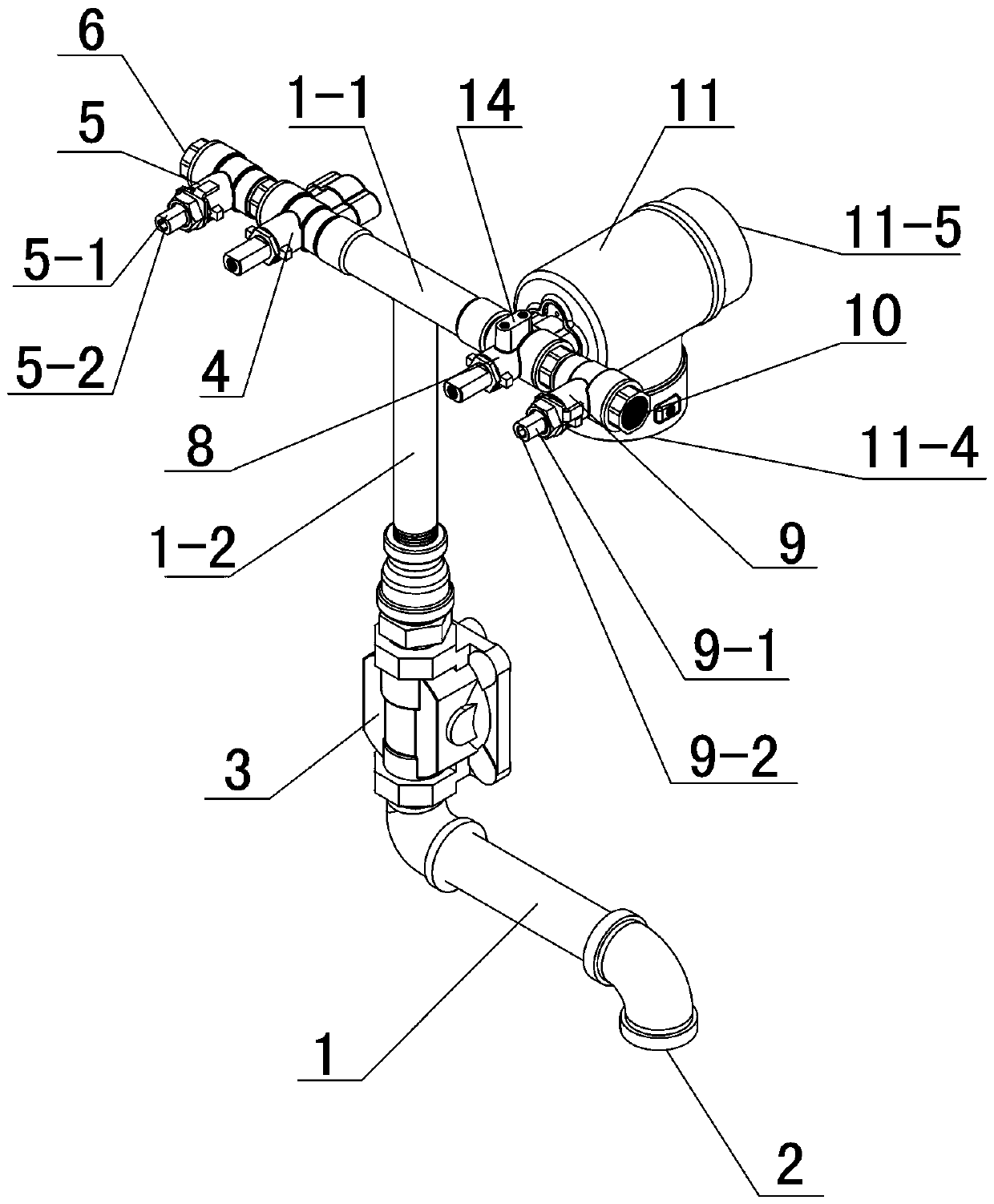 Fuel gas air volume distributing joint control assembly for commercial cooking range