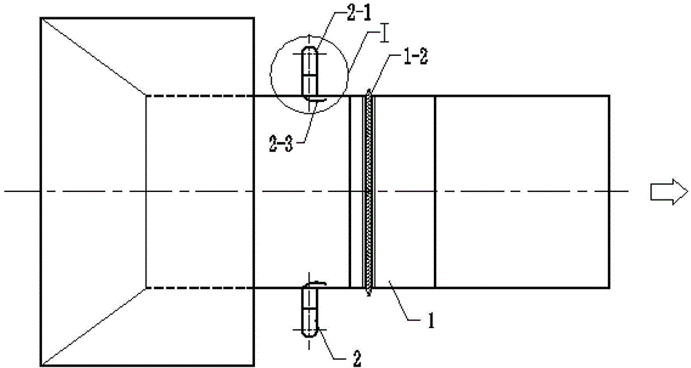 Anti-collapse device for horizontal flue in front of dust collector in thermal power plant