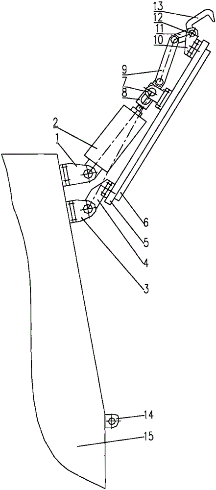 Material box rear cover opening and closing device