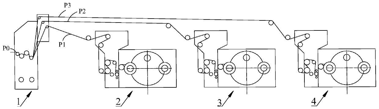 On-line slitting and winding device for wet-process diaphragm of lithium battery