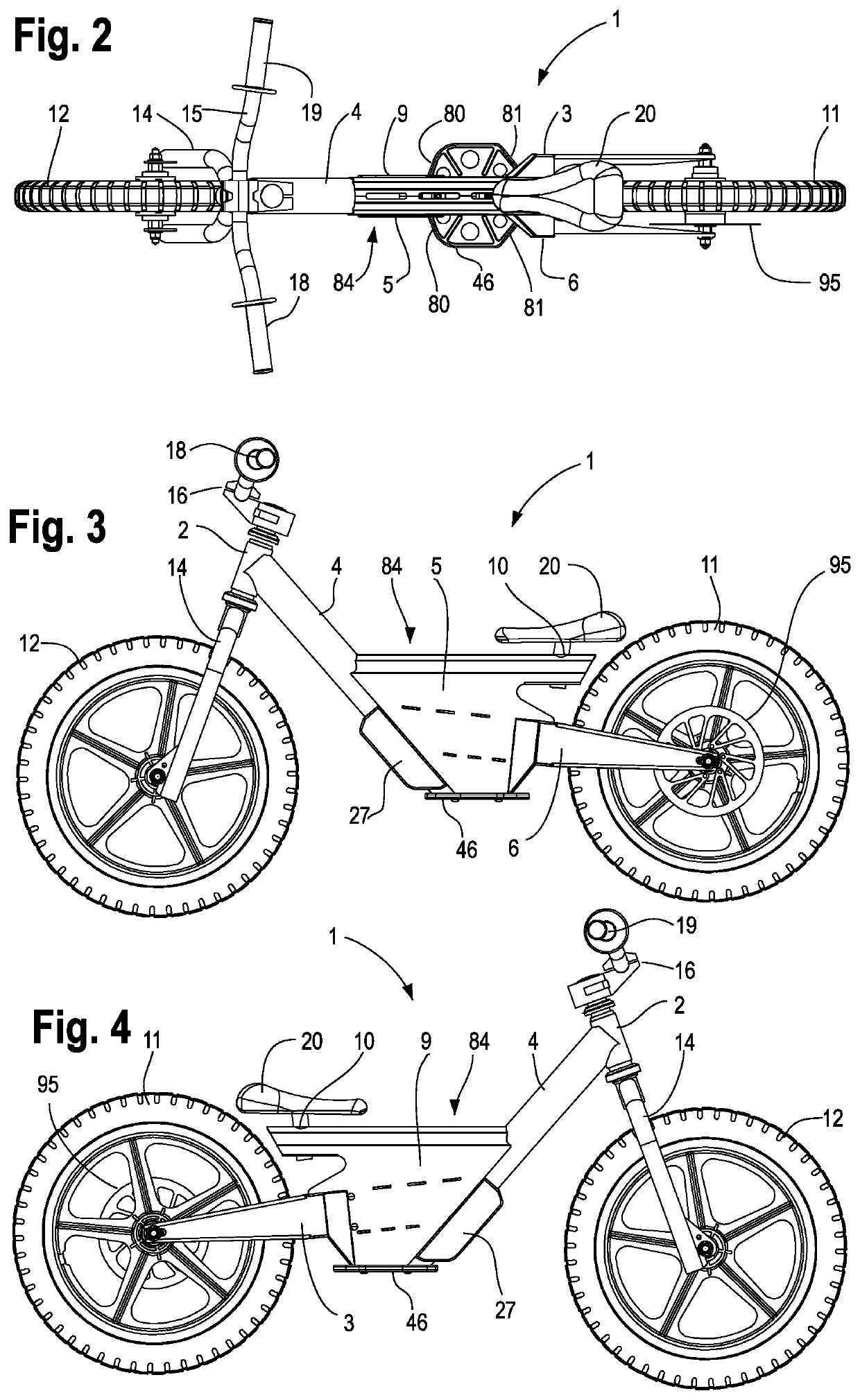 Convertible motorized running cycle