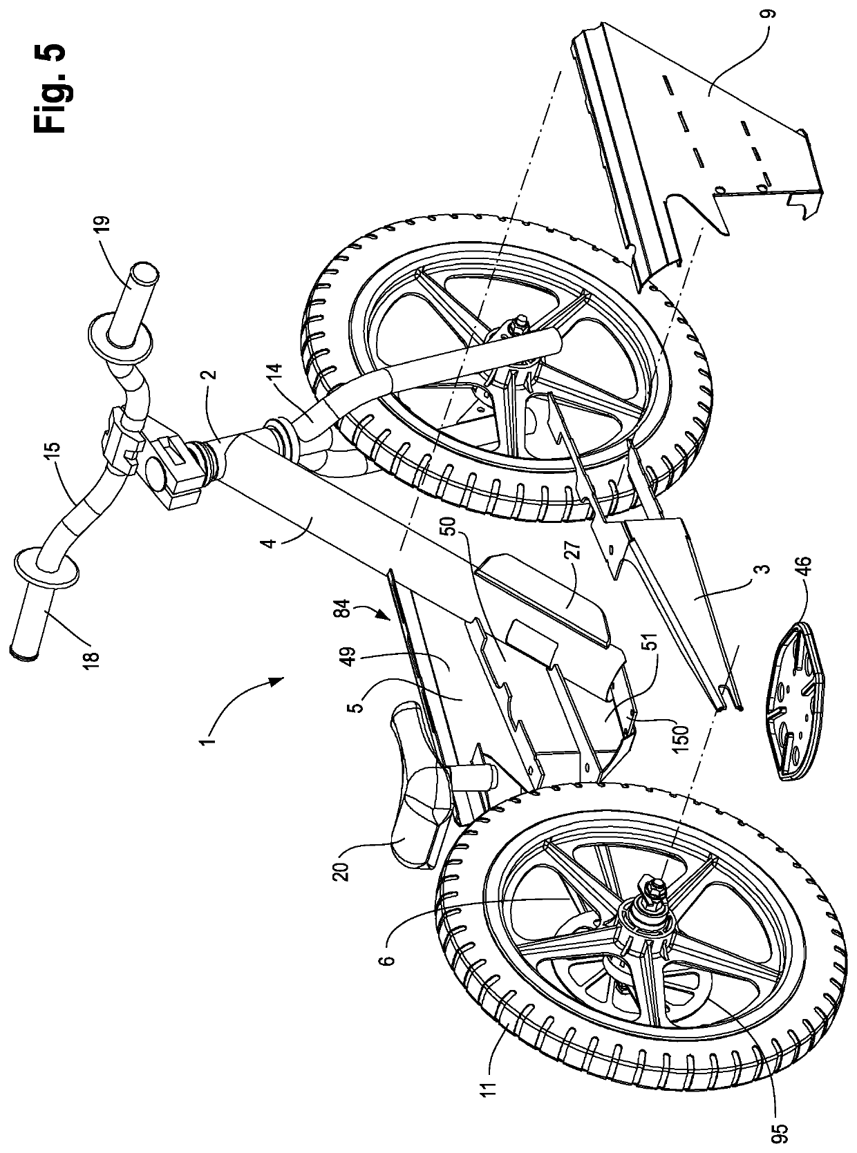 Convertible motorized running cycle