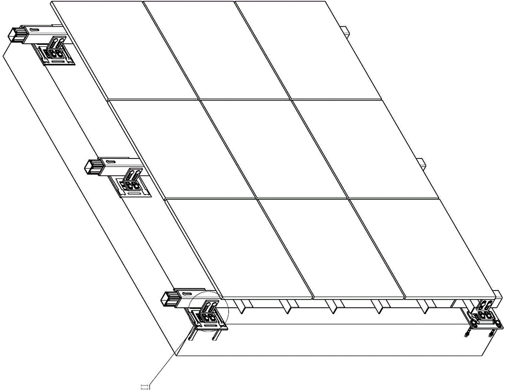 Vertical keel mounting structure with quick and accurate adjusting function