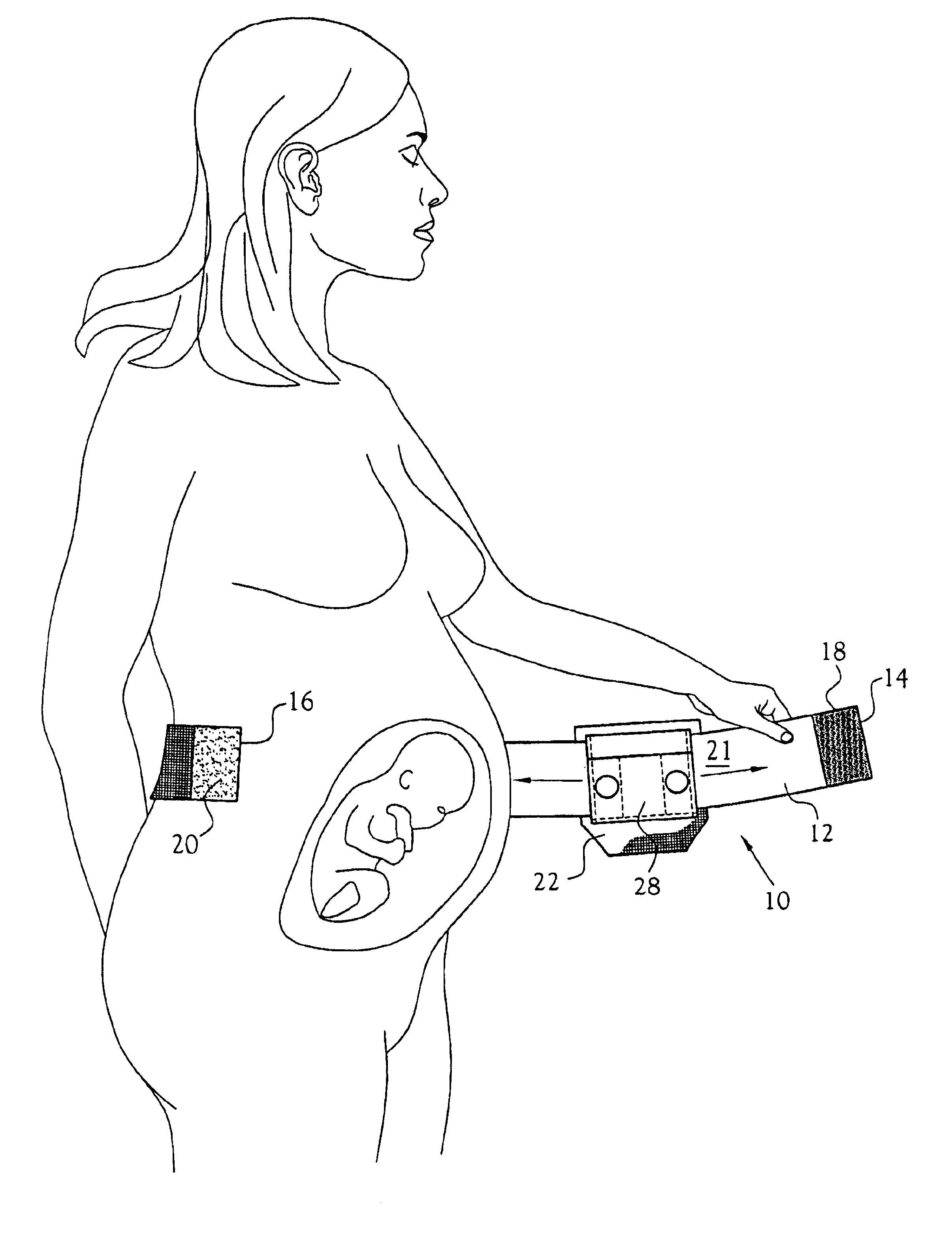 Fetal educator strap