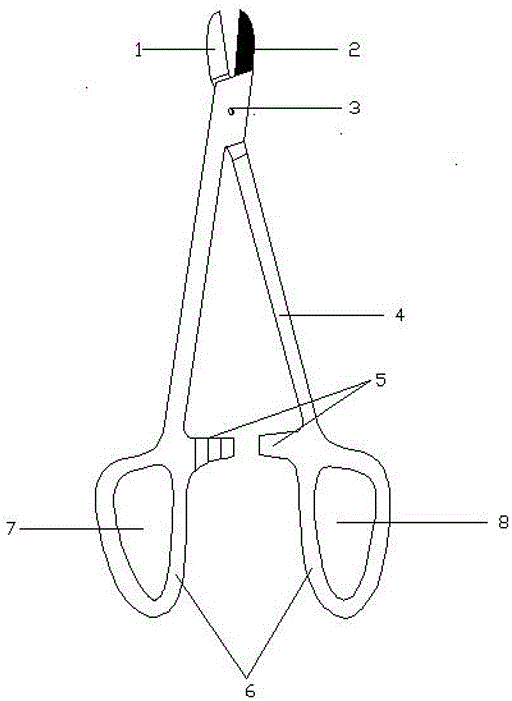 Surgical scissor type needle holder