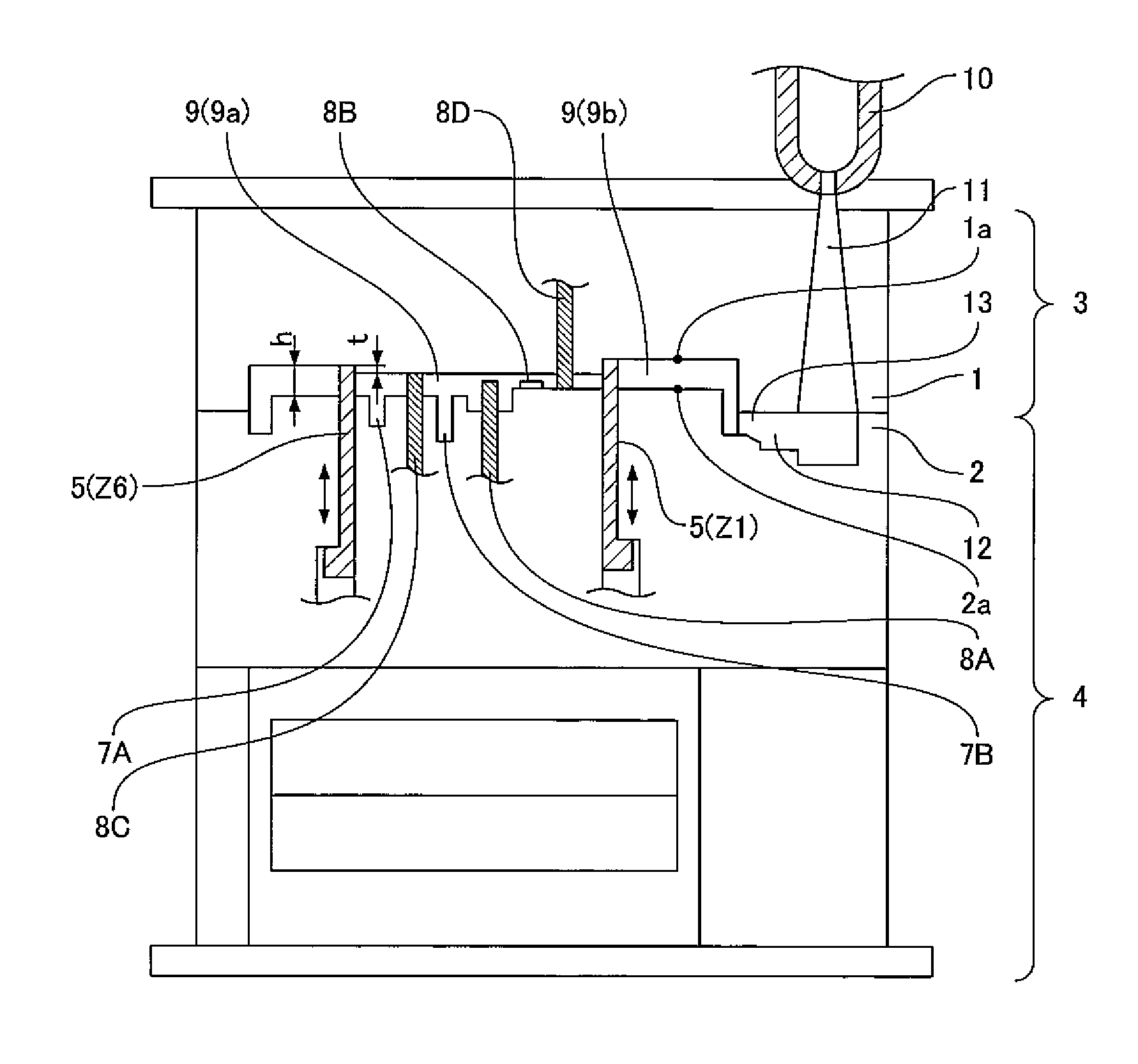 Resin molding method, die device, and resin molded article