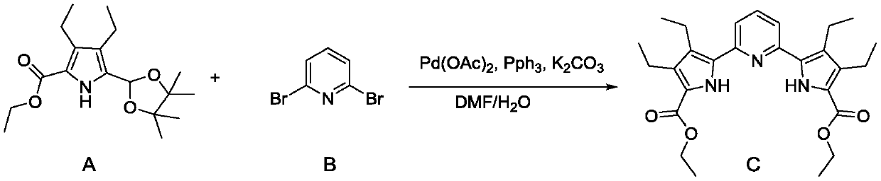 Post-treatment purification method of pyrrole-pyridine-pyrrole compound