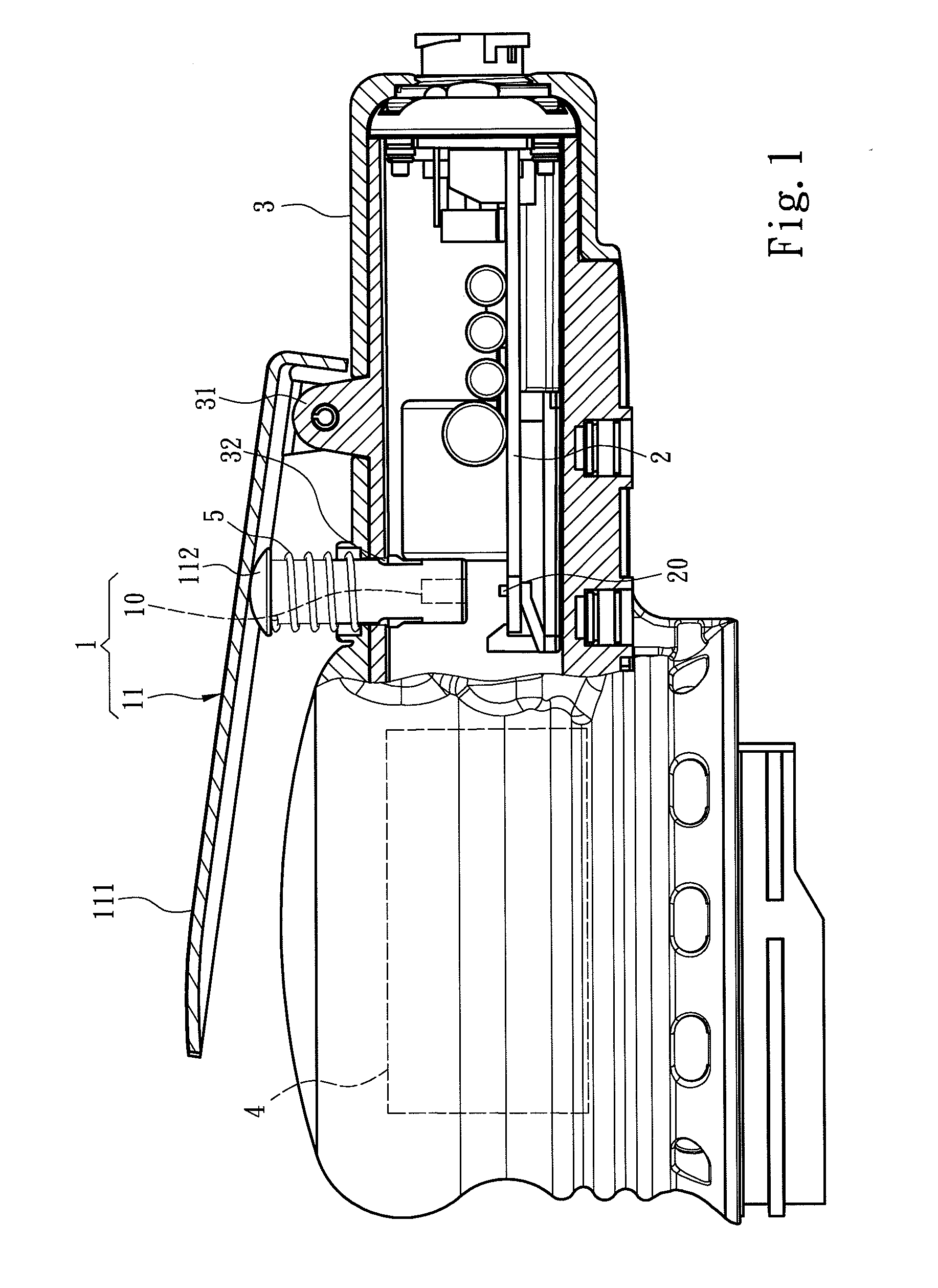 Power control structure for electric power tools