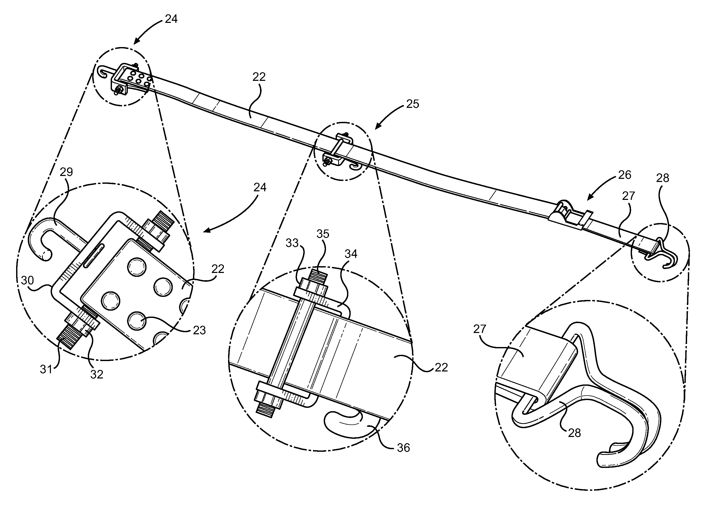 Vehicle Wheel Strap for Auto Carriers