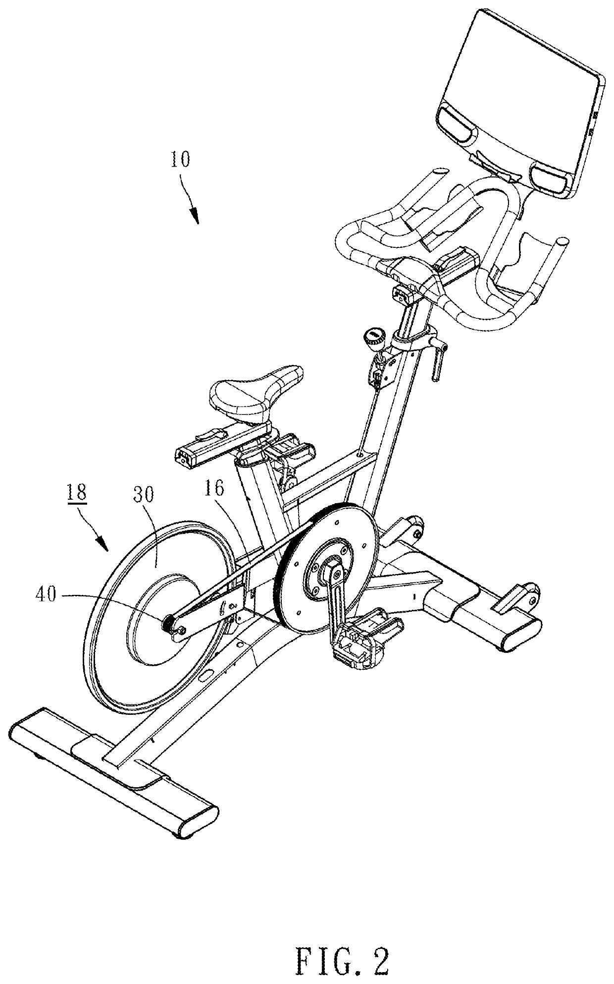 Internal magnetic resistance system for use with fitness device