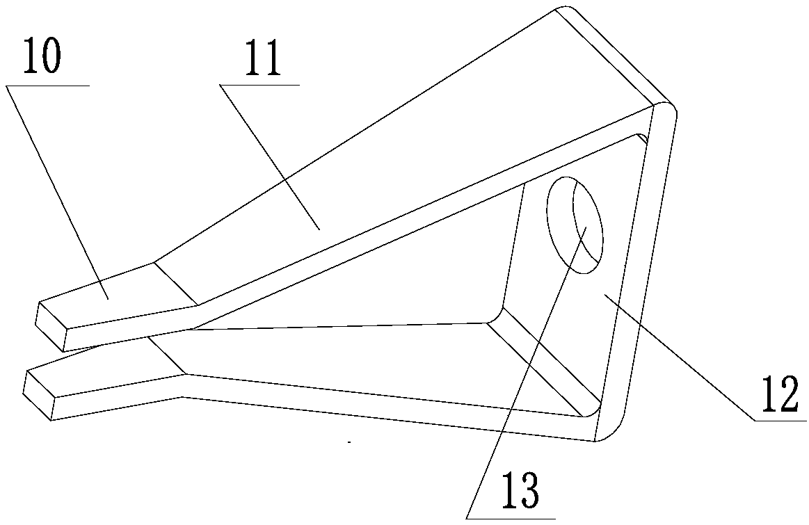 Non-contact laser processing spring piece chuck for irregular polyhedron