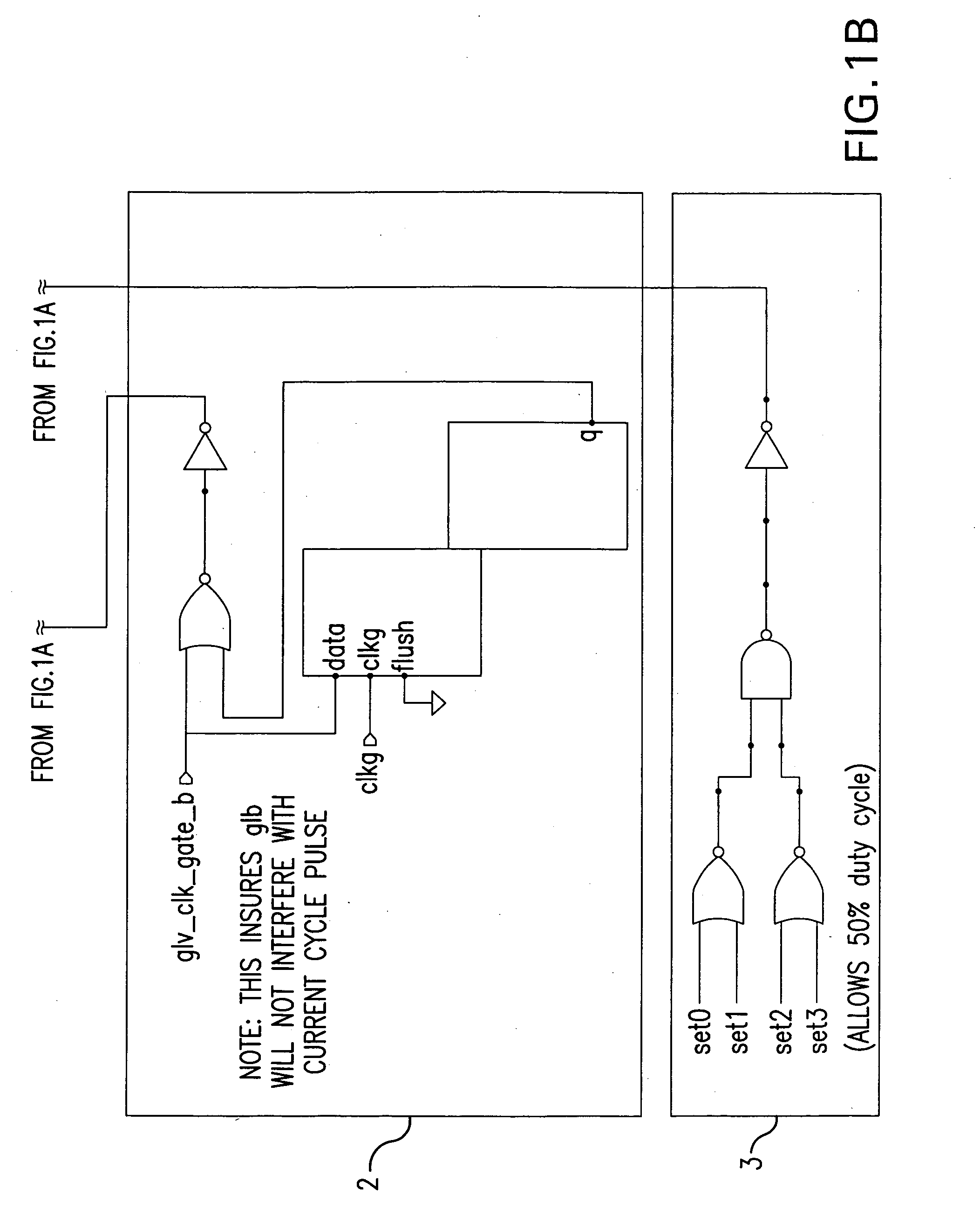 Split L2 latch with glitch free programmable delay