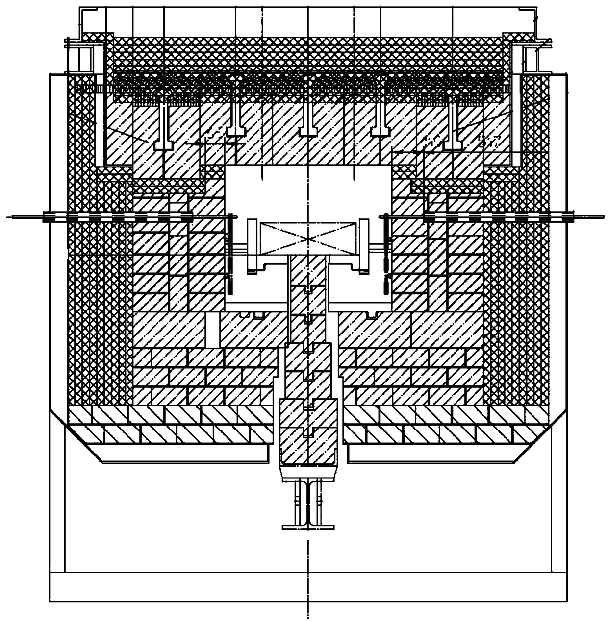 Stepping beam type sintering furnace