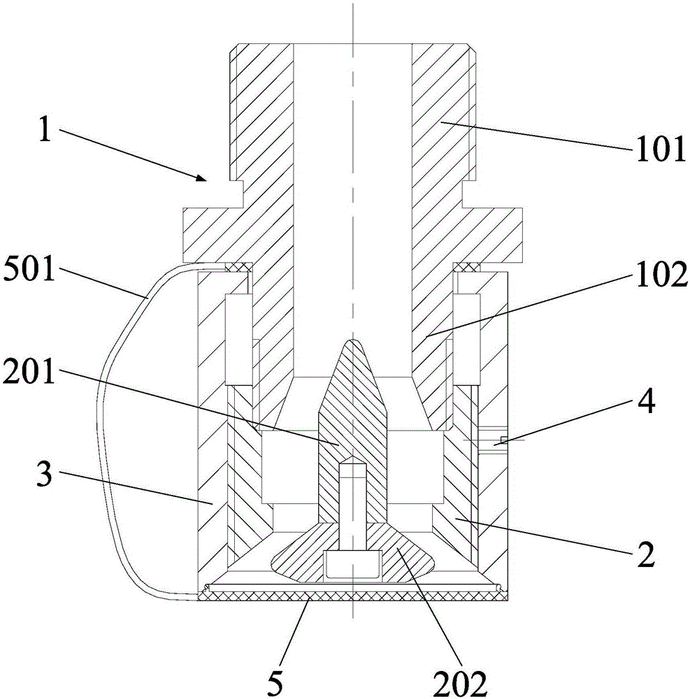Ultrafine dry powder nozzle capable of adjusting spraying angle