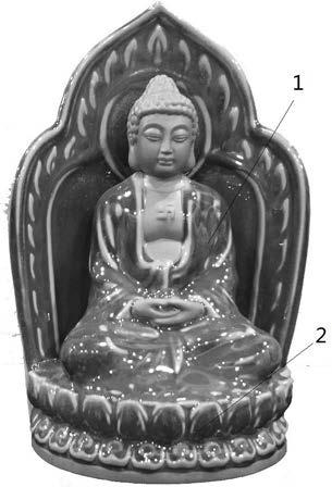 Manufacturing method of jun porcelain artwork in Dhyana Mudra Buddha shape