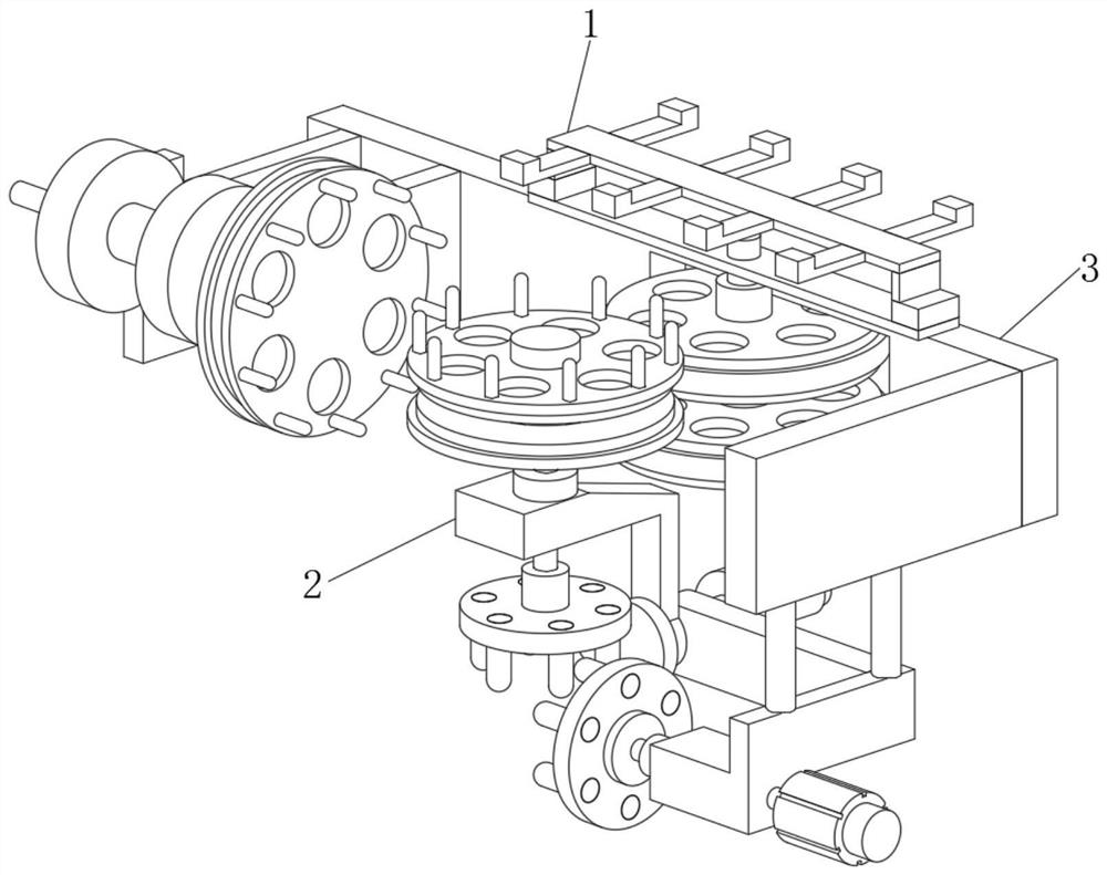 Reversing connection transmission structure for multi-section machine