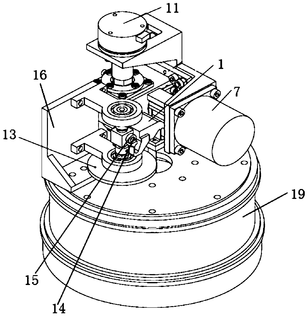 Precision adjusting mechanism and focusing device for spatial optical telescope