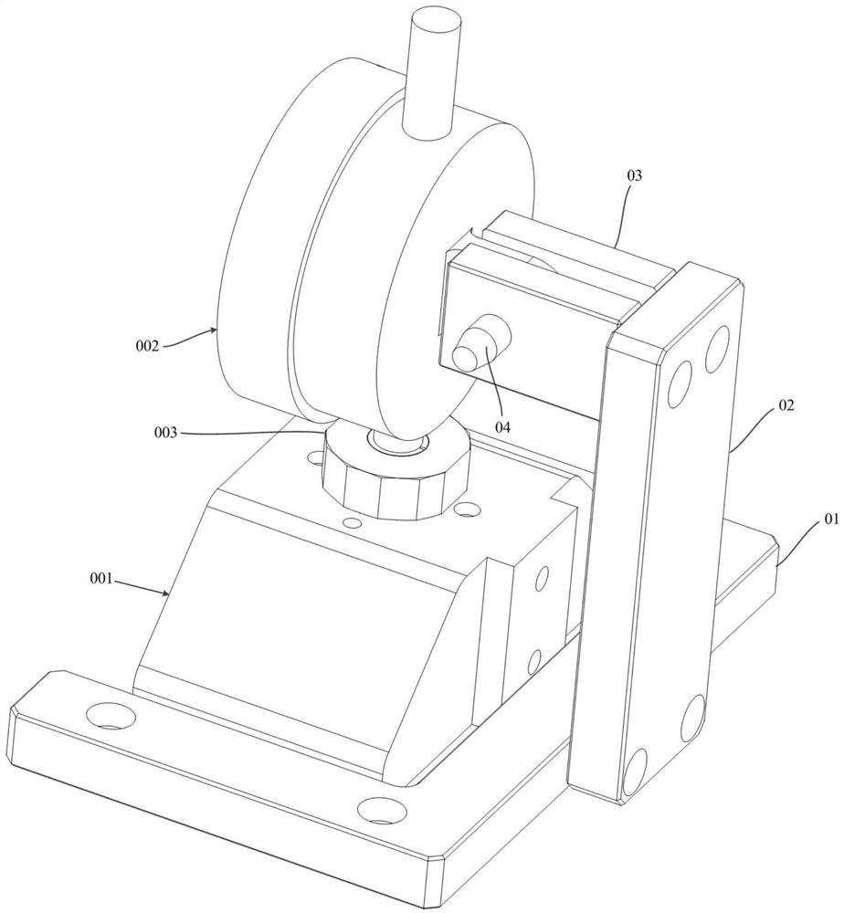 Rapid positioning and mounting device for dial gauge of tensiometer