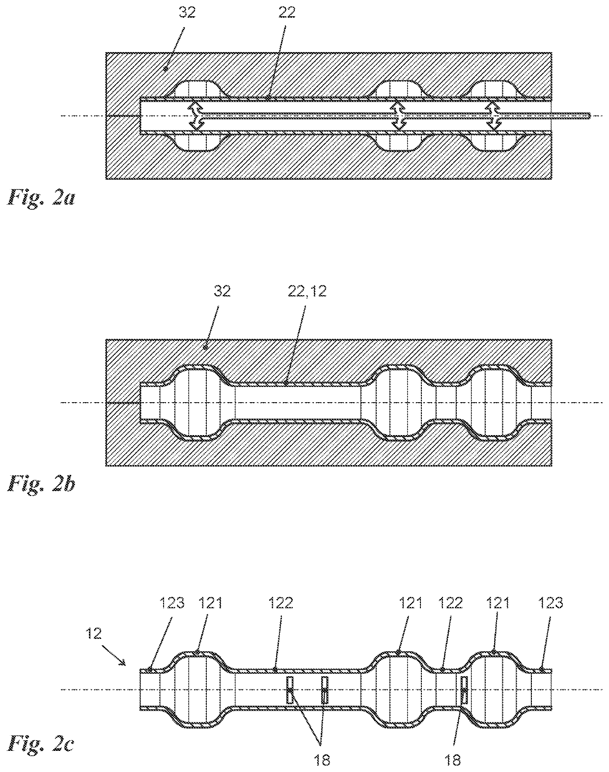 Sound attenuator for a fluid flow line and method of manufacturing the same