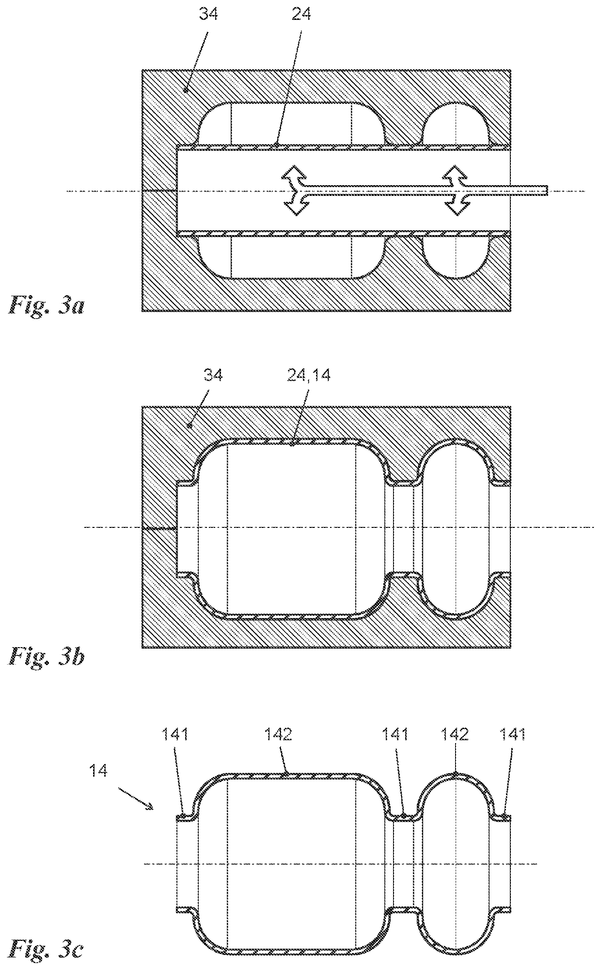 Sound attenuator for a fluid flow line and method of manufacturing the same