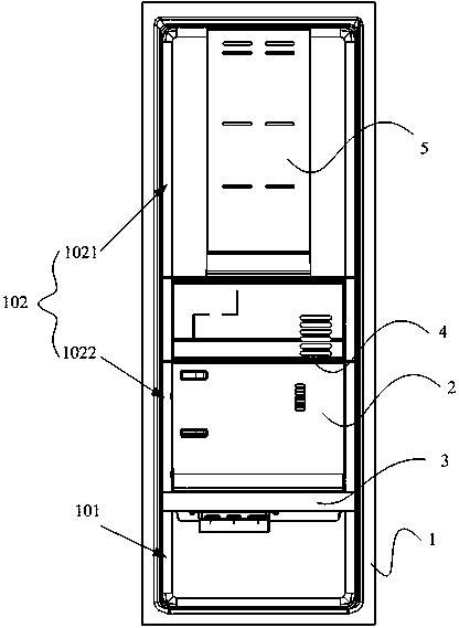 Multi-temperature-zone air-cooled vertical refrigeration device