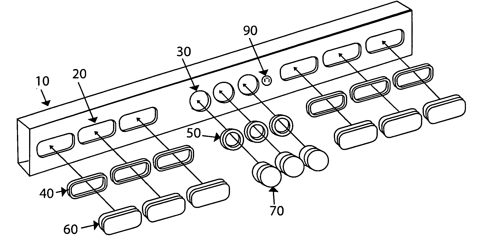 Combination safety light bar signal assembly and method