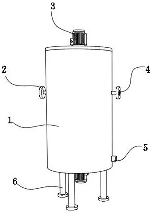 Raw material mixing device for glass manufacturing