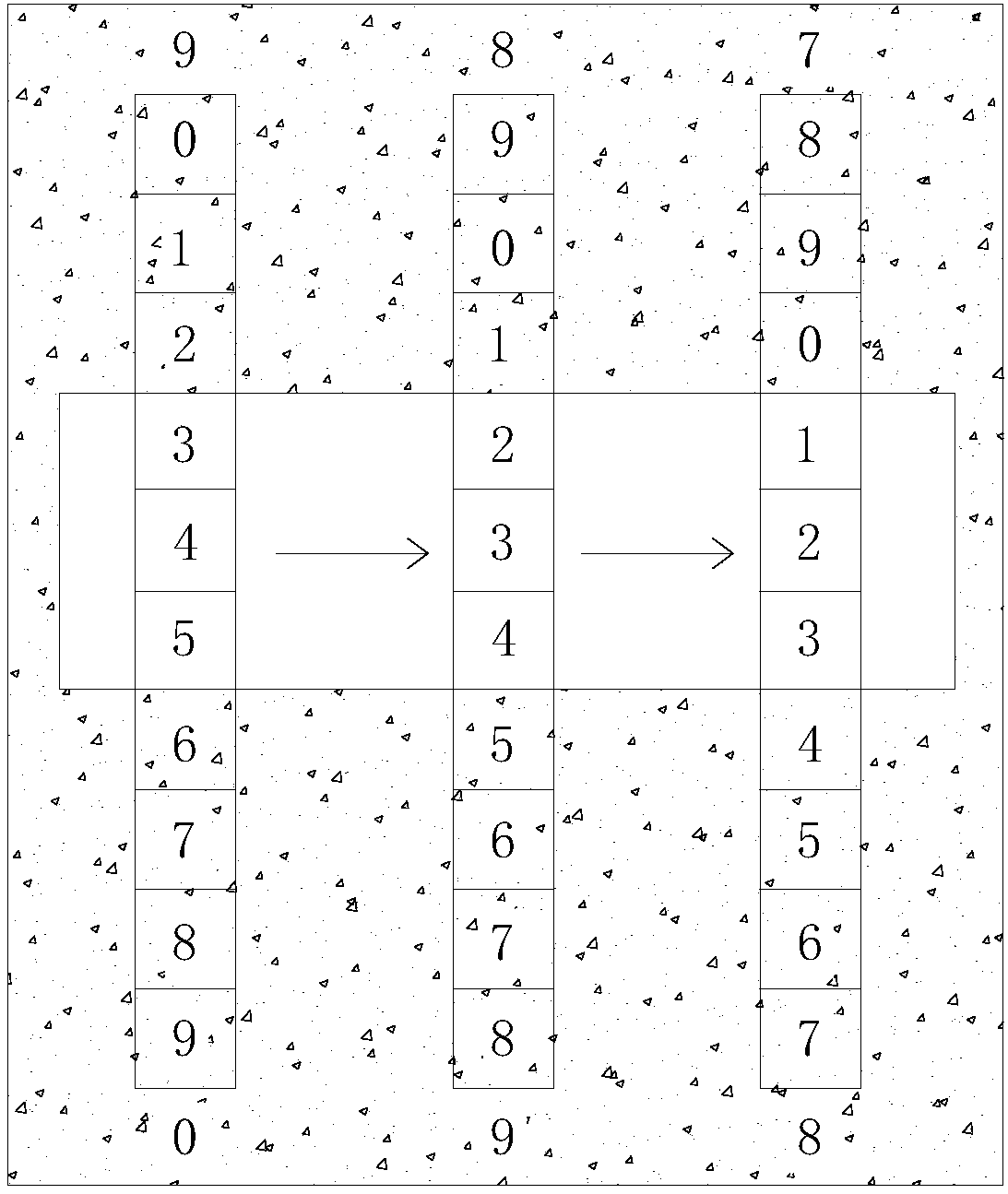 Method of roller-type picture displacement playing