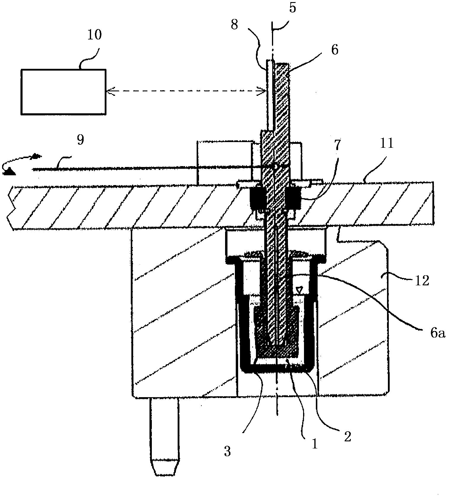 Cartridge device for measuring viscoelastic properties of a sample liquid, corresponding measuring system and corresponding method